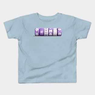 rolls of purple tape with different cute patterns Kids T-Shirt